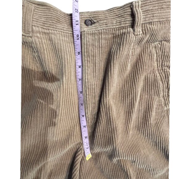 Essentials Style VTG 90s Y2K light brown corduroy high rise pleated pants sz 12 - Picture 12 of 12